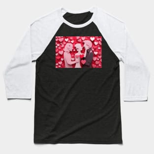 Valentine's Day Art Baseball T-Shirt